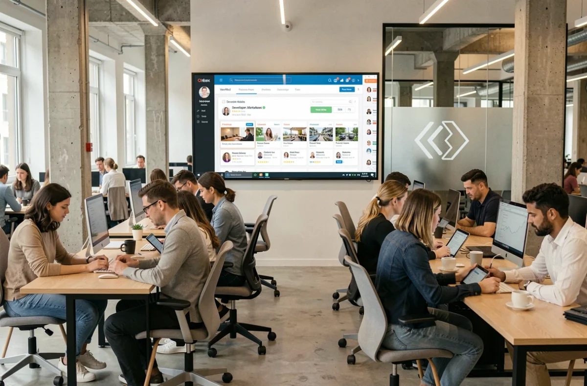Plateforme de mise en relation avec des développeurs freelance vérifiés accessible depuis des postes de travail à Orléans et Tours