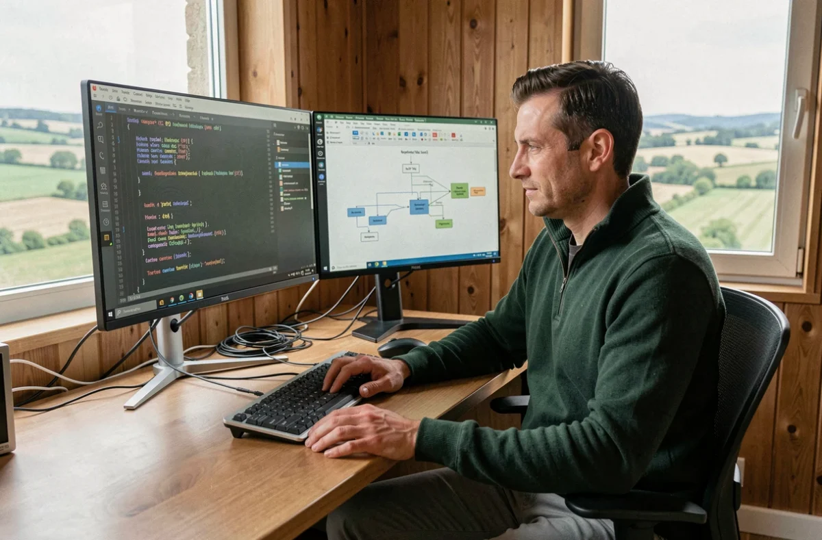 Développeur PHP et Symfony freelance travaillant depuis un bureau à domicile dans la région Centre-Val de Loire