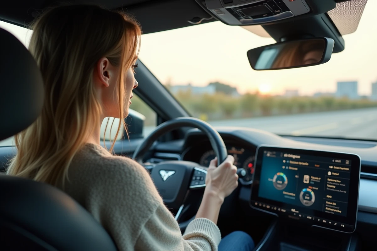 Jeune femme regardant l